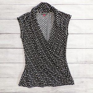 Vince Camuto Sleeveless Wrap Blouse S
